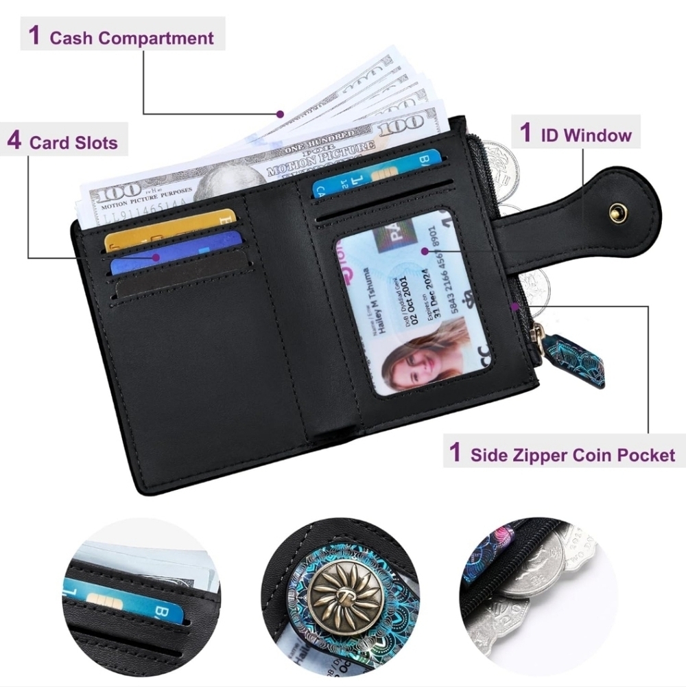 Colorful Mandala Wallet - Picture 6 of 8
